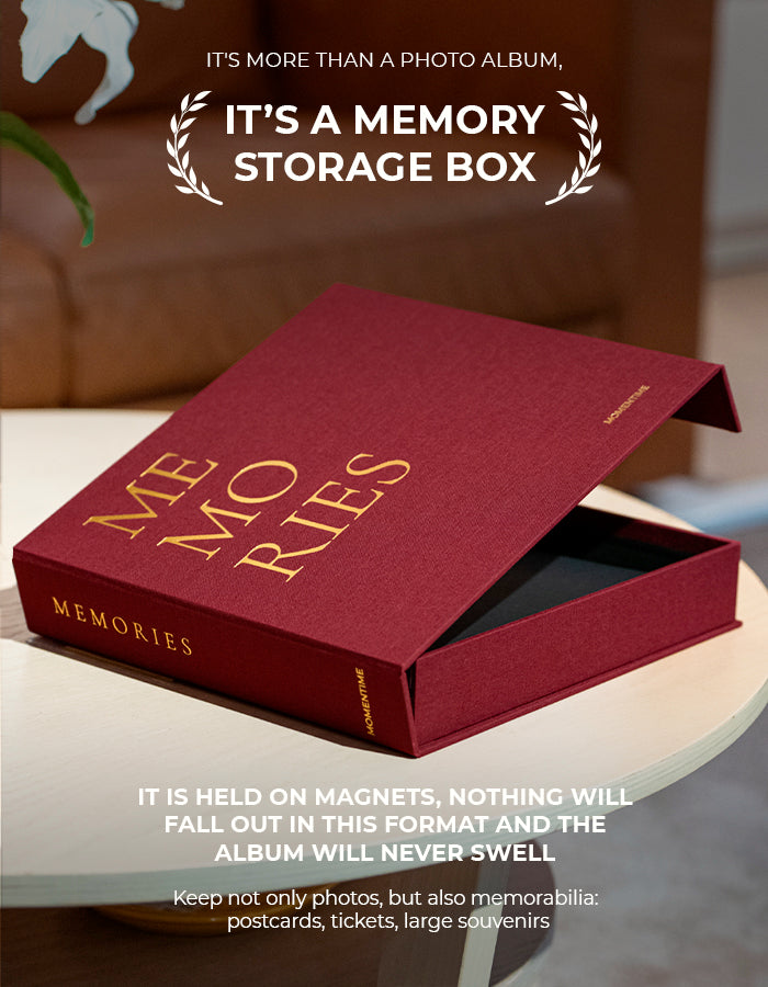 Photo Album MEMORIES Burgundy