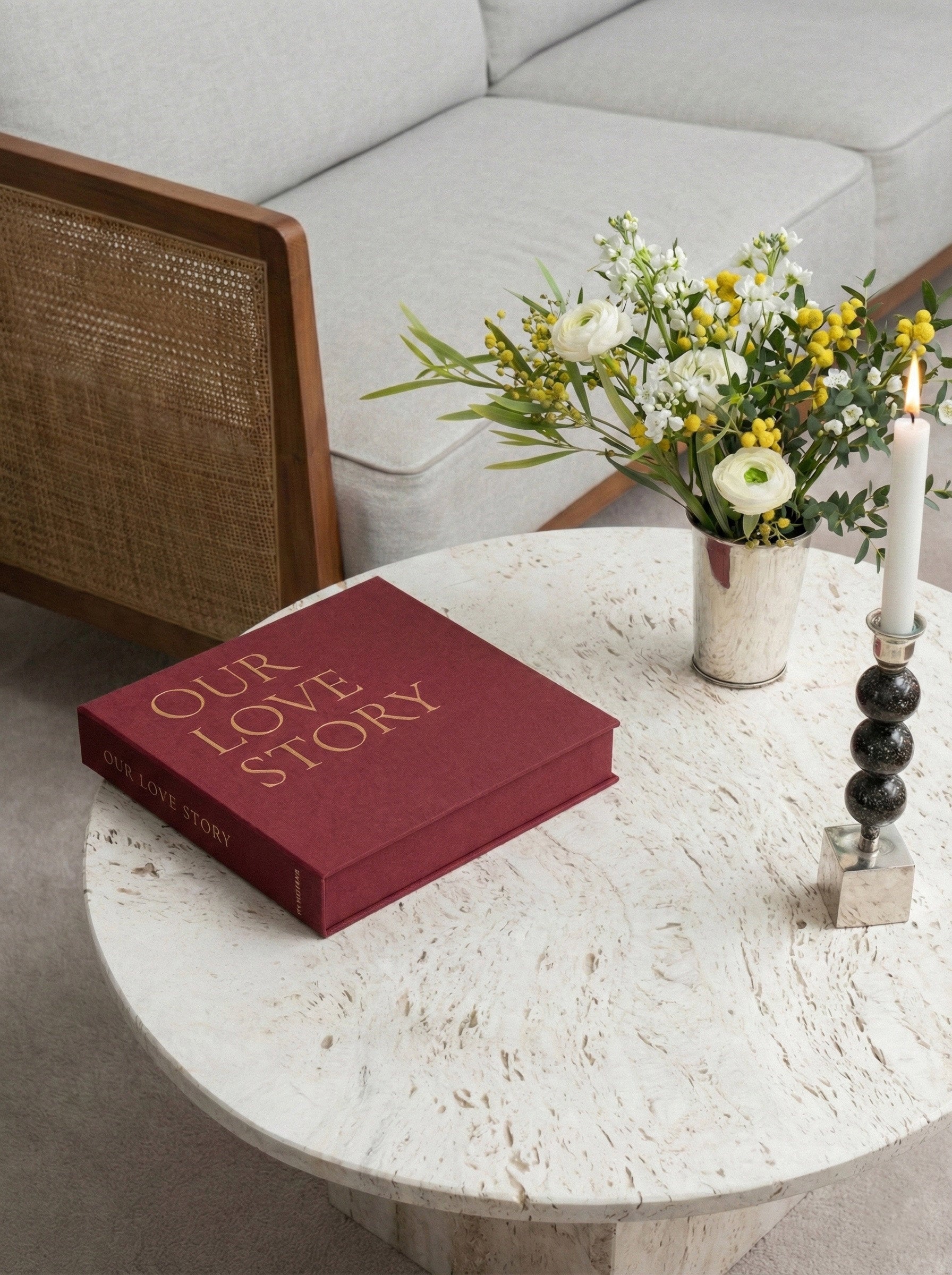 Photo Album OUR LOVE STORY Burgundy
