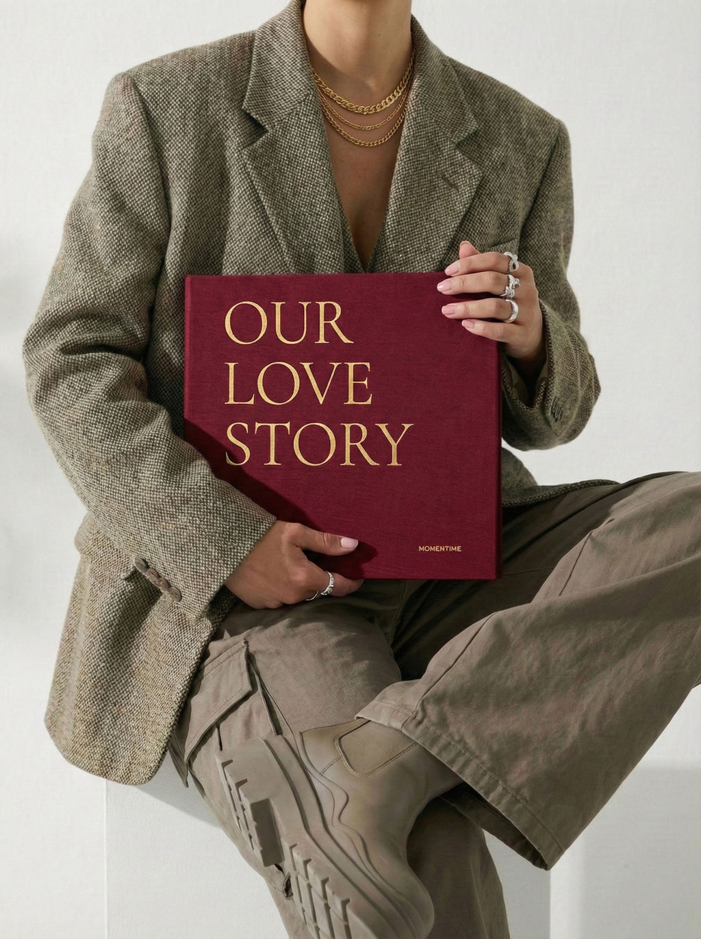 Photo Album OUR LOVE STORY Burgundy