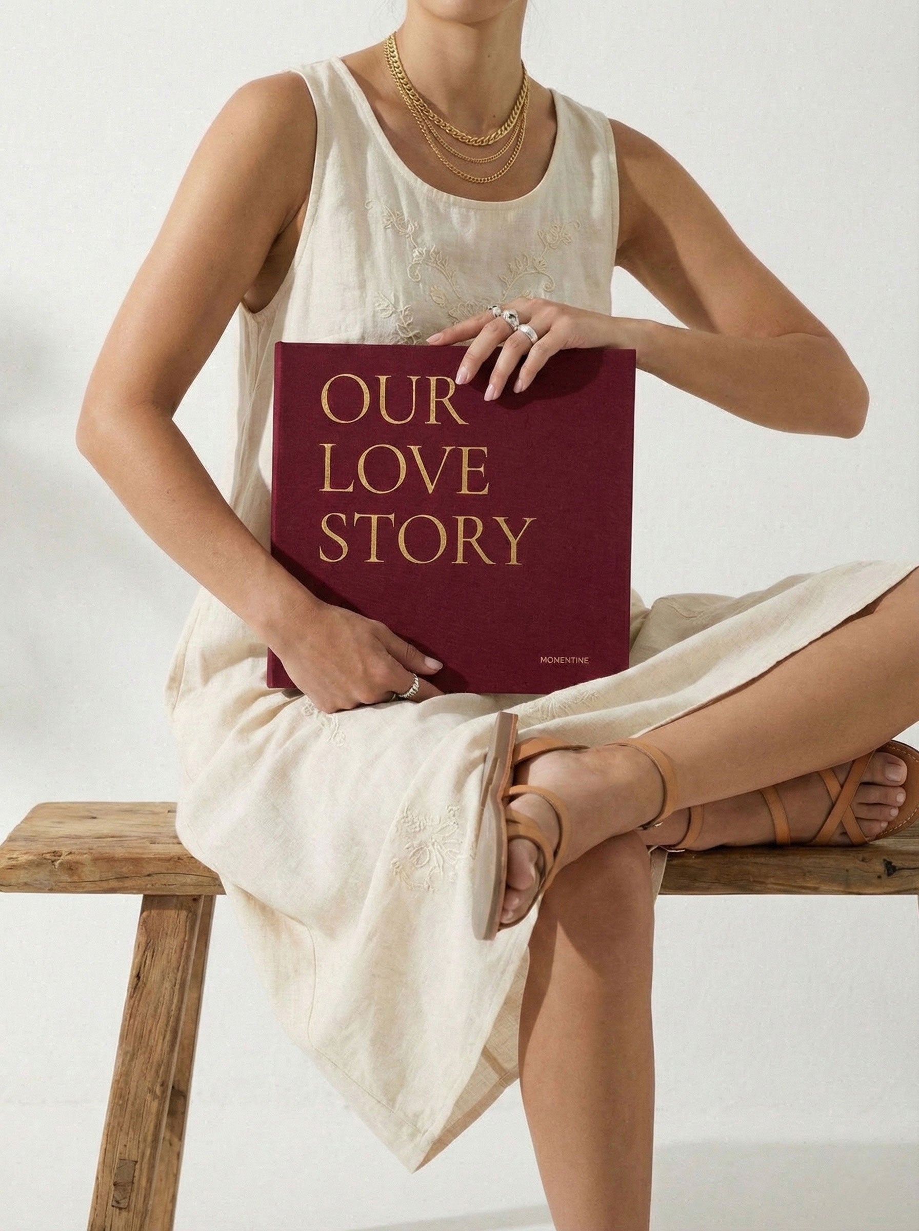 Photo Album OUR LOVE STORY Burgundy